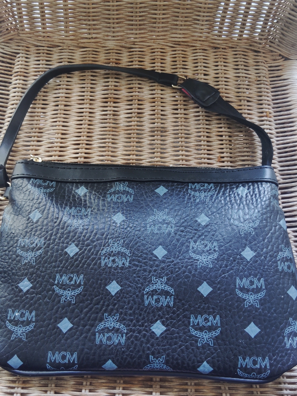MCM Black Monogram Crossbody Bag